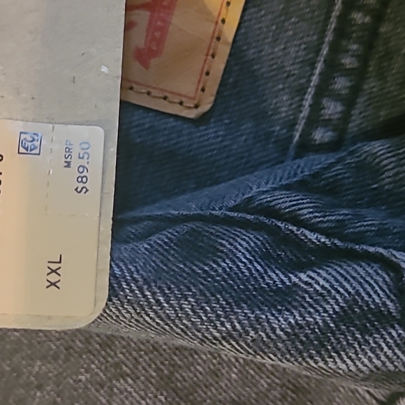 New Levi's  lightly distressed Gray denim Jean jacket size XXL - Picture 4 of 7